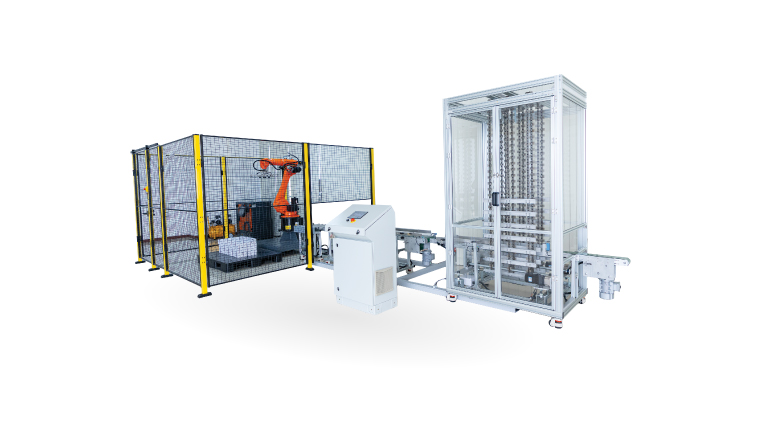 Unloading Training Set and Vertical Conveyor System With Robotic